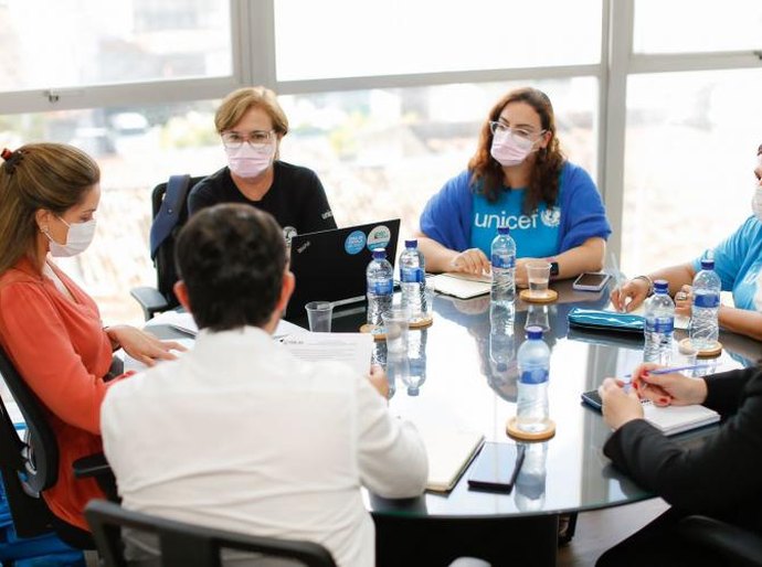 Conselheira Renata Calheiros recebe visita de representantes do Unicef Nordeste