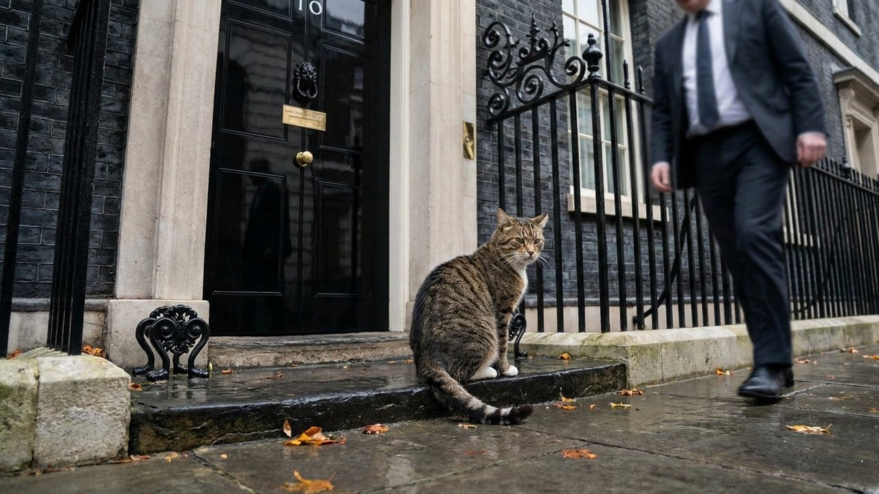 Novo premiê que se apresse: gato Larry já cansou de esperar à porta!