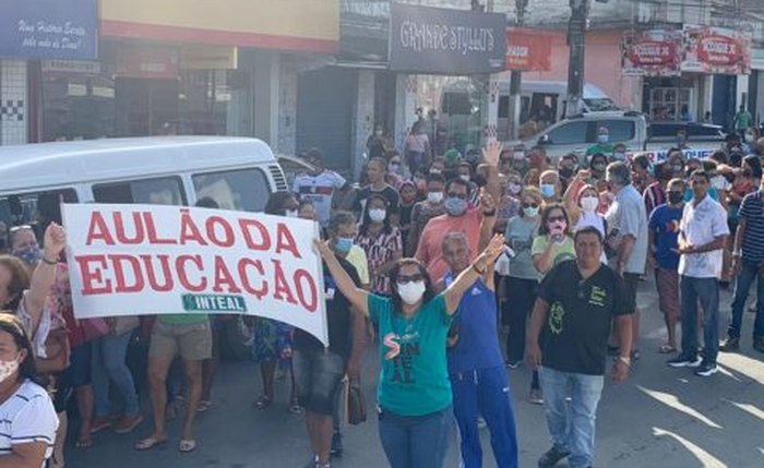 Mobilização realizada em fevereiro pelos profissionais da Educação em Rio Largo Mobilização realizada em fevereiro pelos profissionais da Educação em Rio Largo