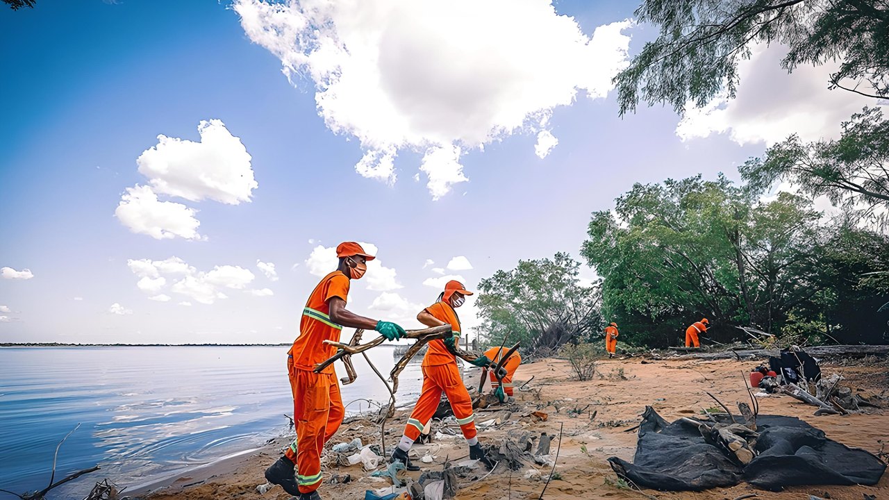 Ação ambiental 'Limpe o lago Guaíba' adota copos biodegradáveis e sustentáveis
