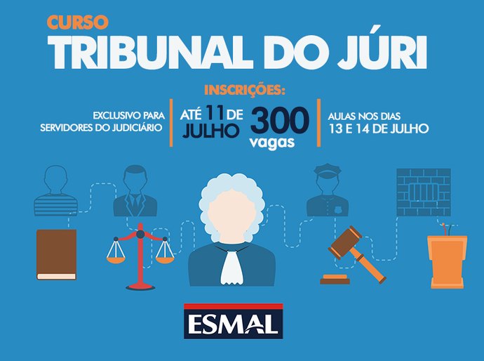 Inscrições para o curso ‘Tribunal do Júri’ são prorrogadas até 11 de julho