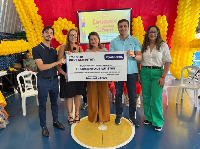 Deputado Alexandre Ayres destina R$ 400 mil em emenda para zerar fila de crianças autistas na Associação O Consolador, em Maceió