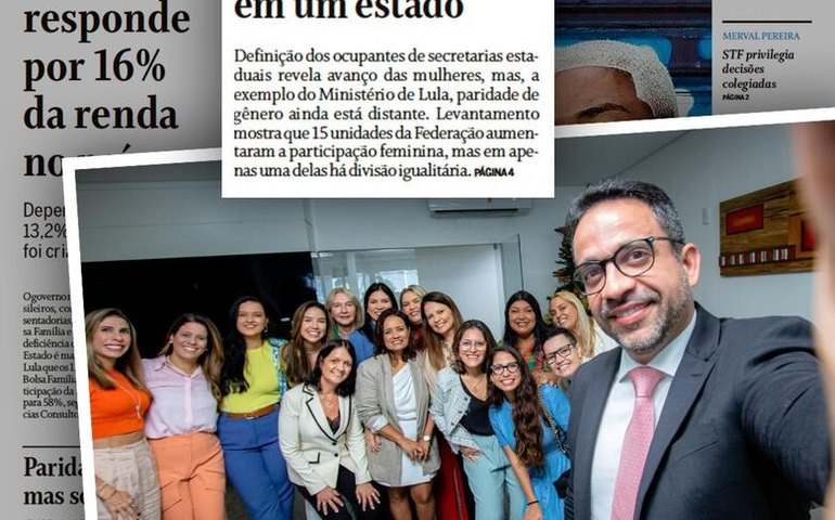 Alagoas é o único estado com paridade entre homens e mulheres no secretariado, diz O Globo