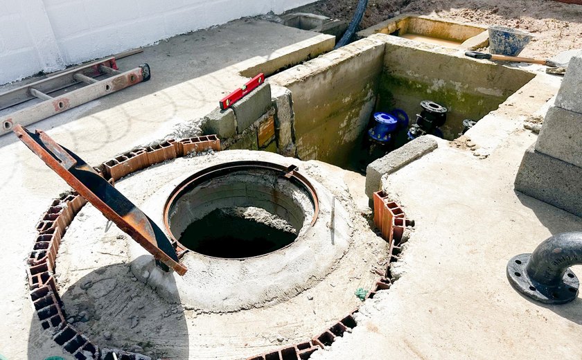 Em Maragogi, obras da Seinfra de esgotamento sanitário estão 90% prontas