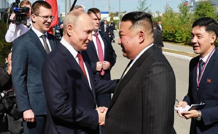 Putin e Kim se encontram no Cosmódromo de Vostochny: 'Estaremos sempre ao lado da Rússia'