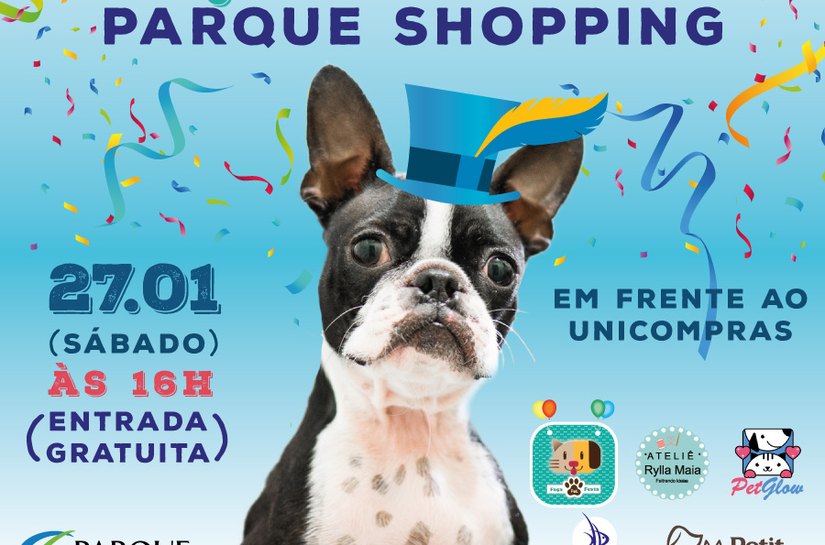 Bailinho carnavalesco para pets é atração do Parque Shopping neste sábado