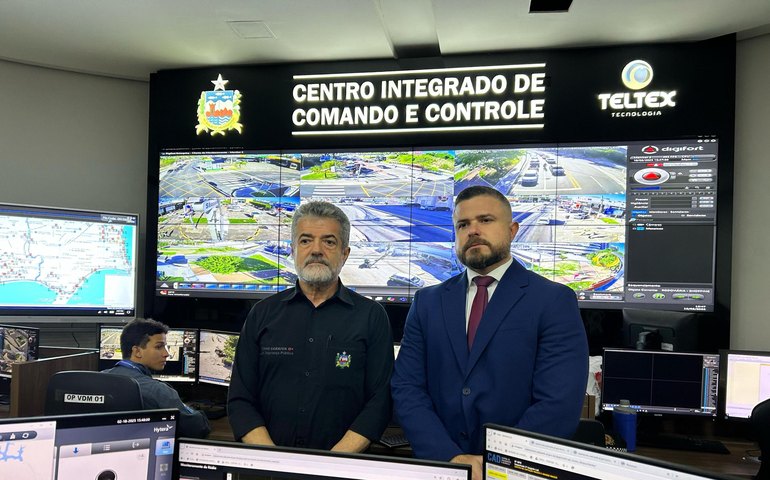 Vereador Thiago Prado visita SSP e destaca investimento do Estado em videomonitoramento