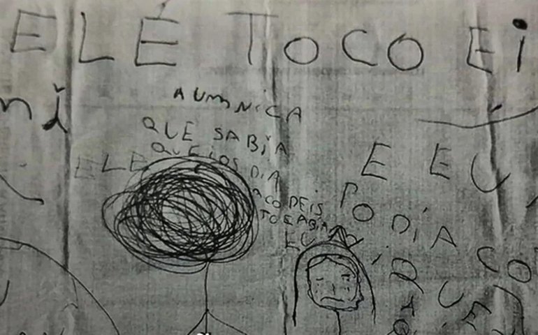 Polícia cumpre mandado contra tio que estuprava sobrinha; criança desenhou as agressões