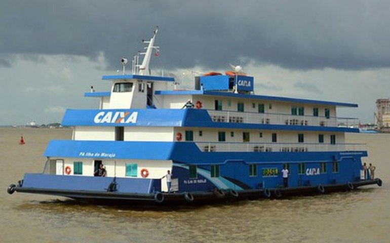 Presidente Bolsonaro visita à Agência-Barco da Caixa na Ilha do Marajó (PA)