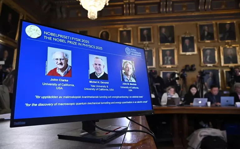 Nobel de Física premia trio por pesquisas quânticas pioneiras