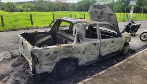 Vândalo é preso após incendiar carro em Estância / Foto: Foto: SSP/SE