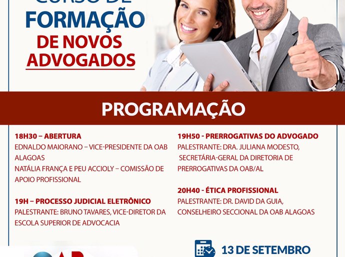 Prerrogativas, Ética e Processo Eletrônico são temas do Curso de Formação para novos advogados