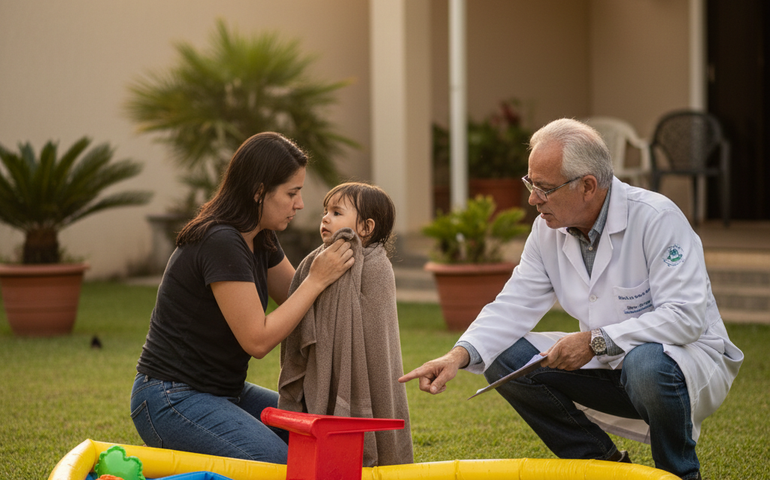 Pediatras alertam para riscos de piscinas infláveis