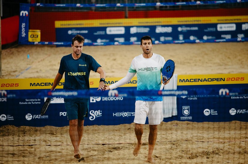 Brasileiros garantidos na final do Macena Open Prime na Praia do Francês