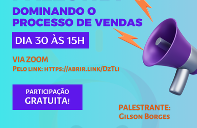 Sala do Empreendedor realiza palestra online sobre vendas, nesta segunda-feira (30)