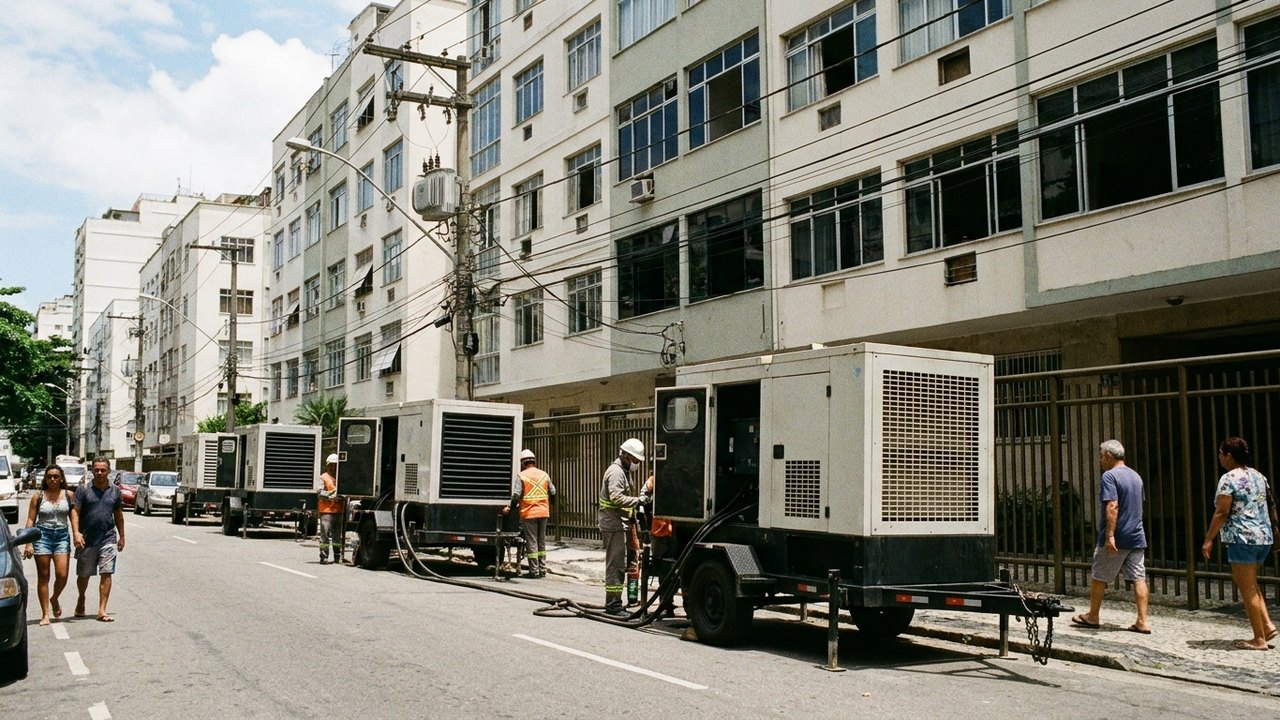 Falha na rede subterrânea deixa parte do Leme com energia em uma fase; Light aciona geradores