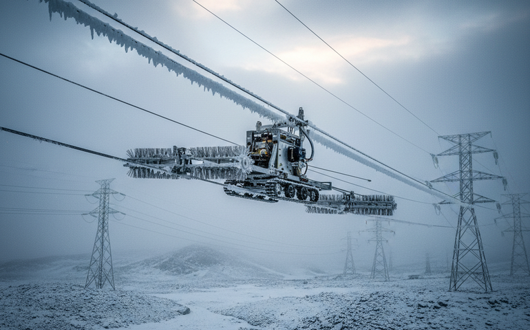 Com esses robôs, nem frio assusta a eletricidade da China