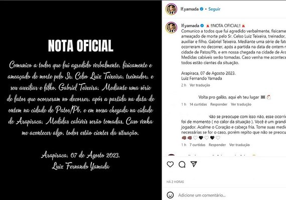 Celso Teixeira do ASA é denunciado por agressão após eliminação na Série D