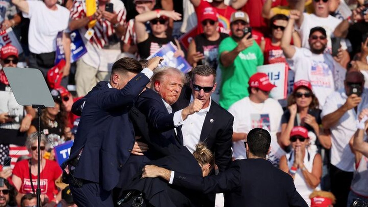 Infográfico mostra o passo a passo do atentado contra Donald Trump em comício eleitoral na Pensilvânia