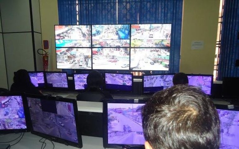 Secretaria da Defesa Social faz simulação com câmeras no Centro de Maceió