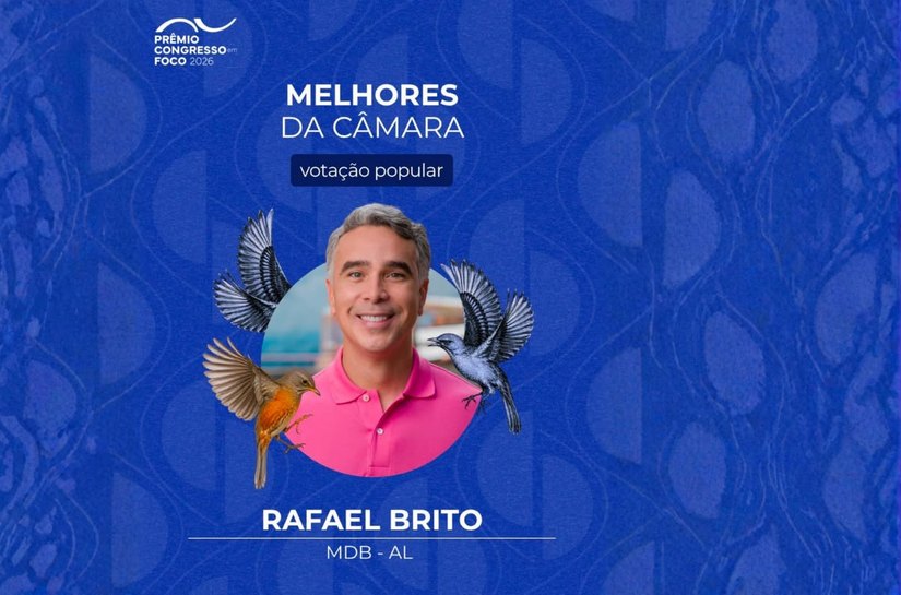 Rafael Brito é eleito um dos 10 melhores deputados do Brasil e o melhor de Alagoas pelo voto popular
