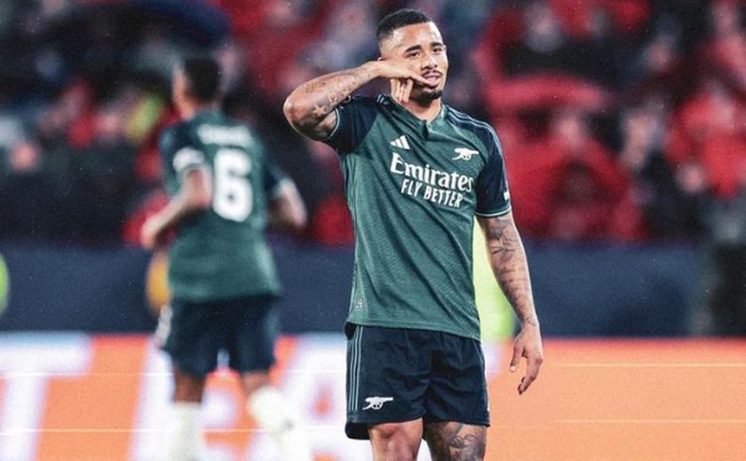 Arteta diz que Gabriel Jesus deve desfalcar o Arsenal 'por algumas semanas'