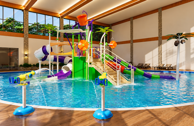 Novo complexo aquático indoor é o grande destaque do resort Le Canton, no Rio de Janeiro, para o recesso escolar