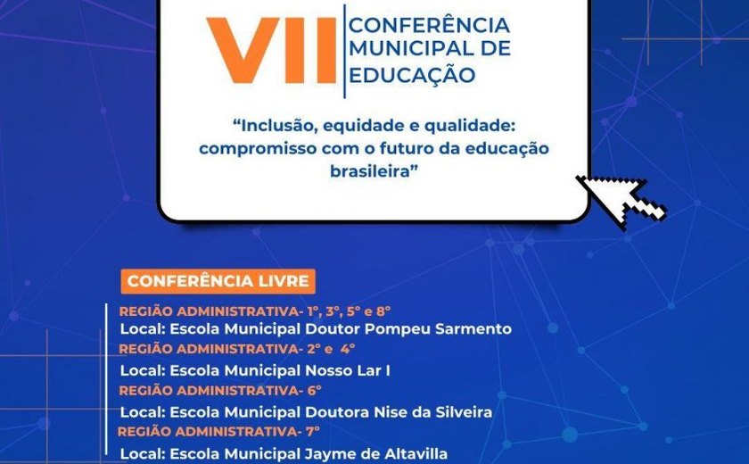 Conferências Livres acontecerão simultaneamente em escolas da rede nesta sexta-feira (20)