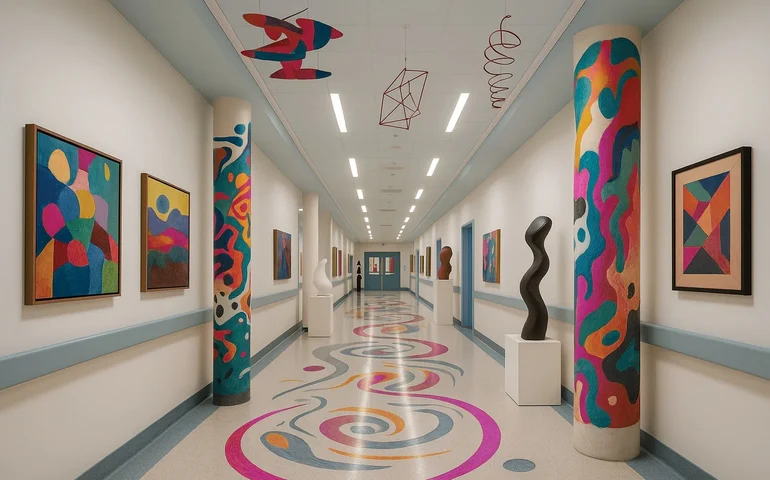 Hospital Erasto Gaertner aposta na arte para humanizar ambientes e cria galeria dentro da instituição