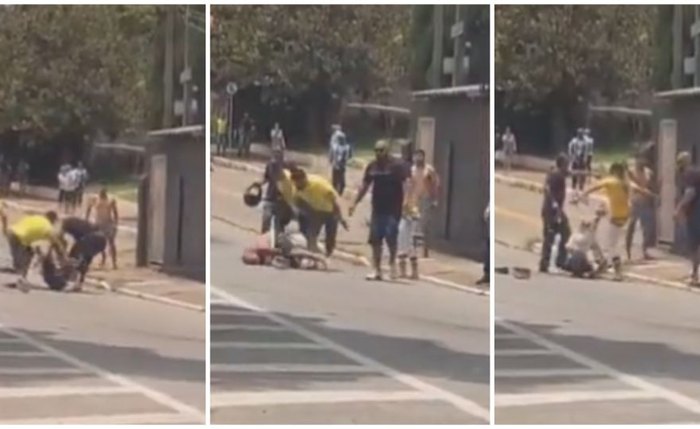 Homem é espancado por bolsonaristas ao tentar furar bloqueio golpista em Taubaté (SP)