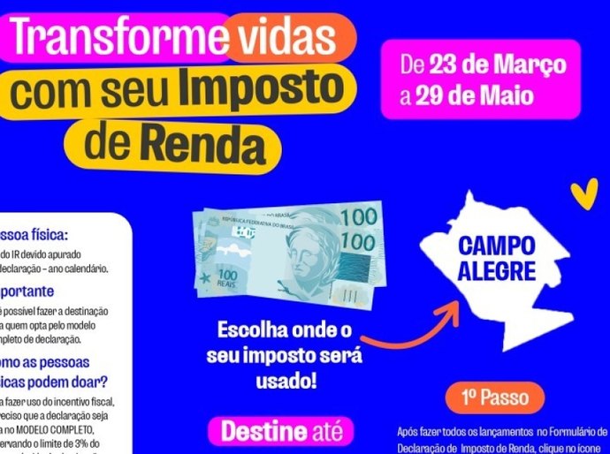 CMDCA de Campo Alegre inicia mais uma edição da Campanha de Destinação Solidária do Imposto de Renda