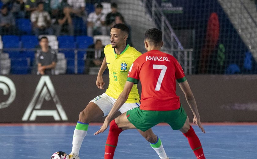 Brasil supera Marrocos e segue para semi da Copa do Mundo de futsal