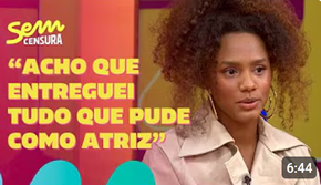 Sem Censura | Jéssica Ellen conta sobre como foi interpretar sua primeira protagonista na televisão