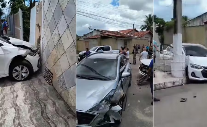 Homem é baleado enquanto dirige e causa acidente envolvendo sete veículos em Arapiraca, Alagoas