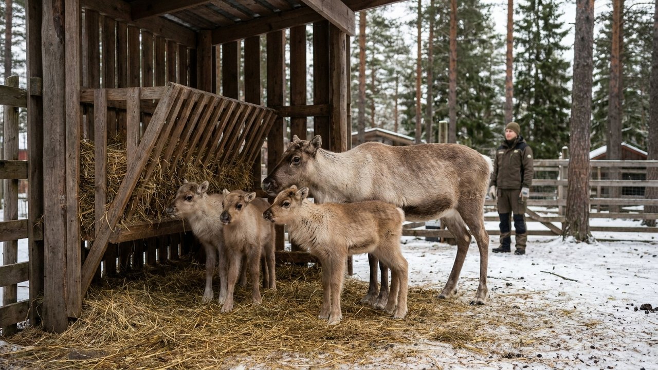 Três filhotes de rena nascem no Zoológico da Propriedade do Papai Noel