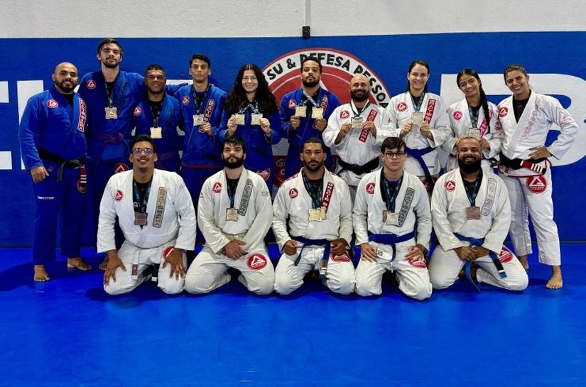 Atletas arapiraquenses conquistam pódio no Campeonato Alagoano de Jiu-Jitsu em Maceió