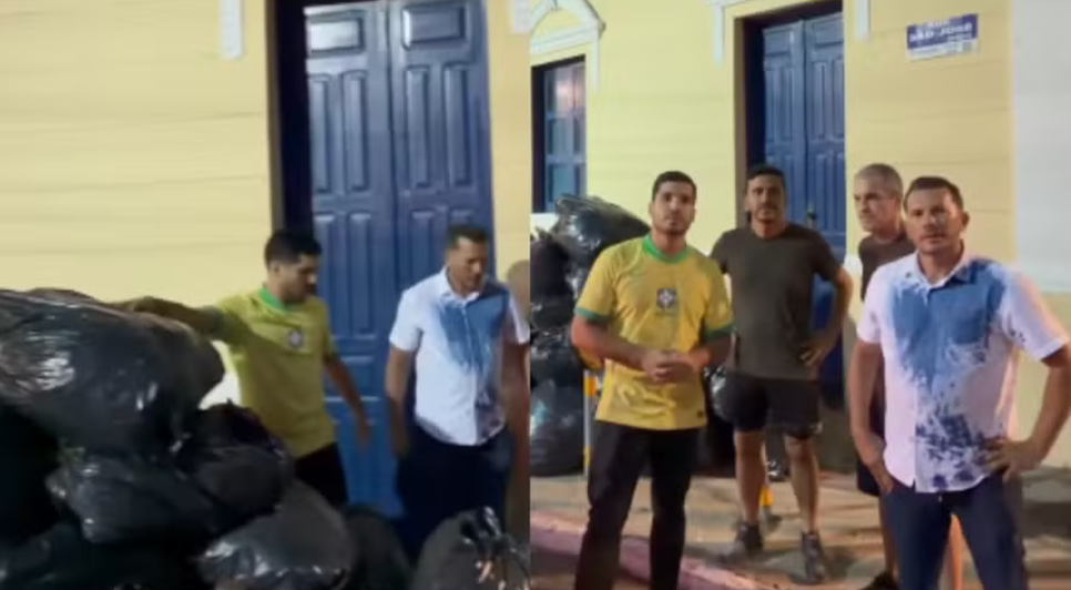 Deputado espalha lixo. / Foto: Reprodução/Redes Sociais