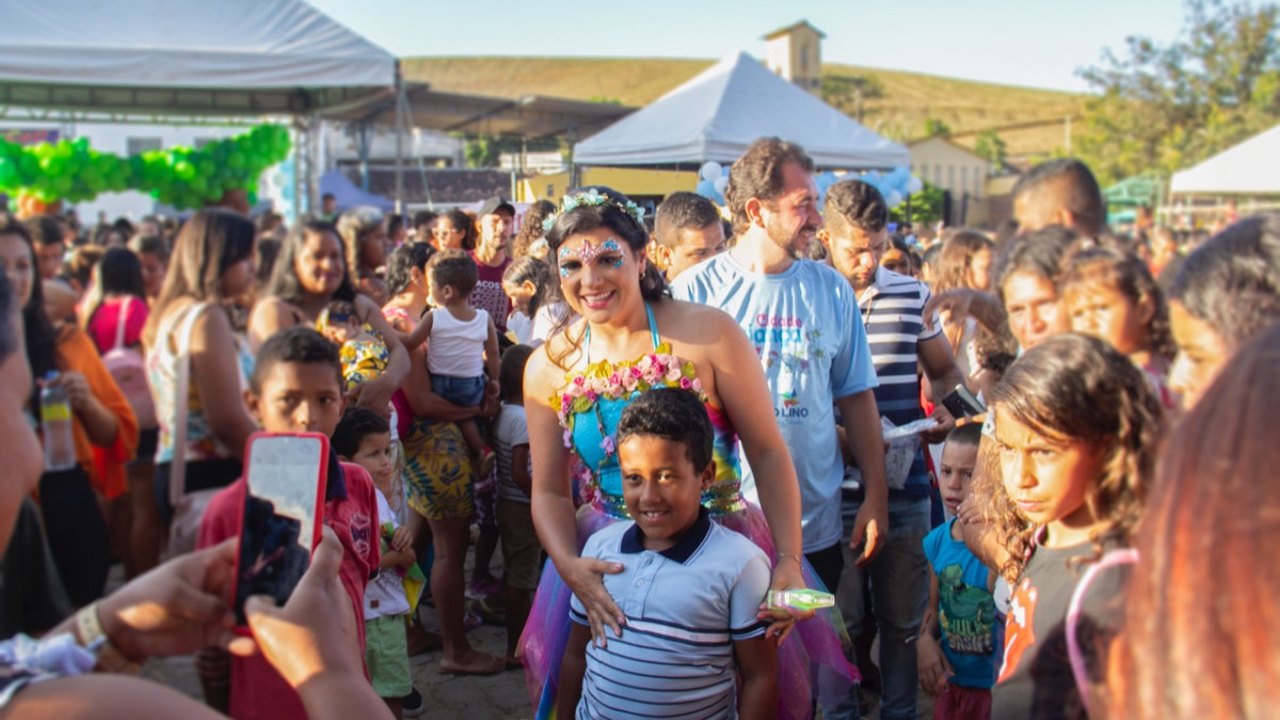 Prefeita Marcela Gomes garante muita animação e alegria na festa das crianças em Novo Lino