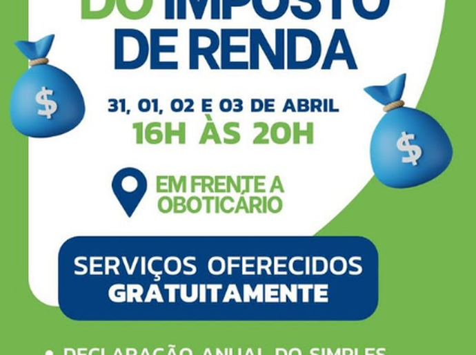 Serviço gratuito: Imposto de renda no Pátio