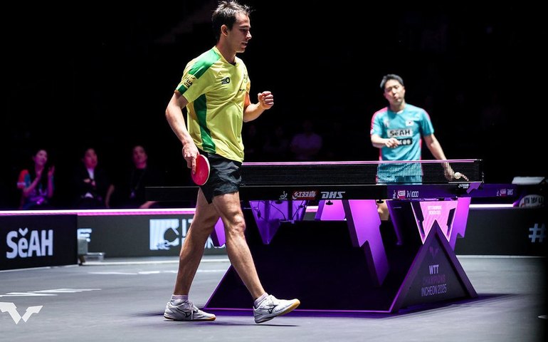 Calderano avança no WTT Champions após revanche sobre sul-coreano