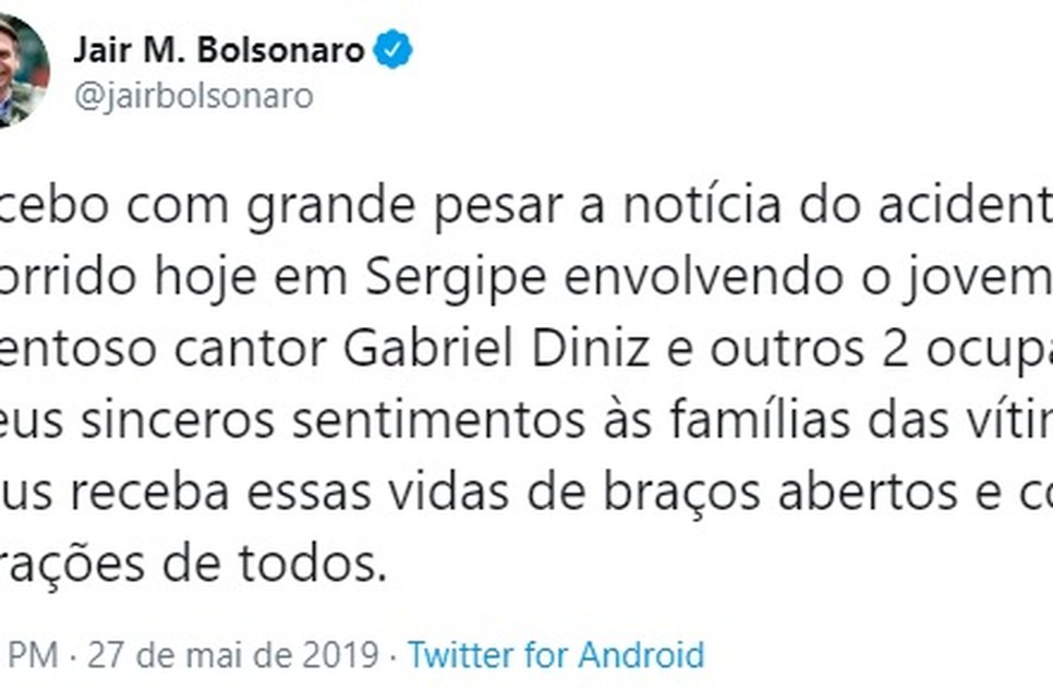 TT BOLSONARO / Foto: Print