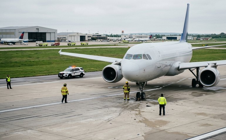 Imagens mostram momento em que pedestre é atropelado por avião nos EUA