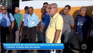 Funcionários locadora de veículos protesto