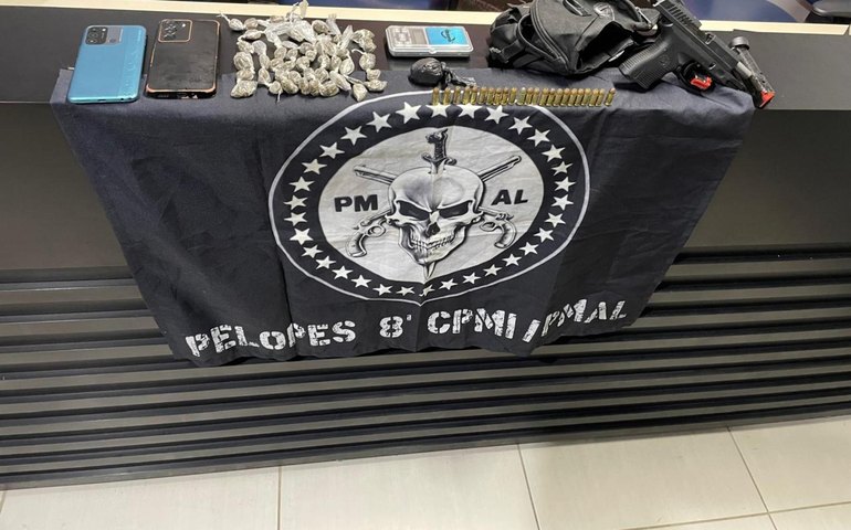 Pelopes prende suspeito de facção criminosa com armas e drogas em São Miguel dos Milagres