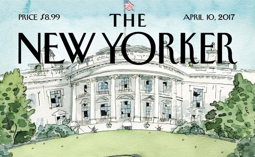 Charge em capa de revista põe Trump golfista &#8216;quebrando janelas&#8217; da Casa Branca