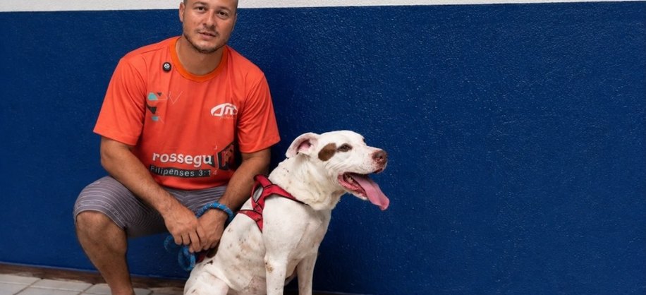 Zeus foi um dos primeiros pets atendidos pelo HC Pet em uma situação de urgência. Foto: Ascom Sebema
