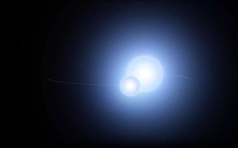 Astrônomos flagram estrela orbitando dentro de outra estrela em fenômeno inédito