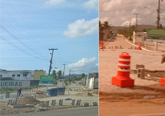 Prefeitura de Palmeira desafia DNIT e prossegue com obra irregular na BR-316 após embargo