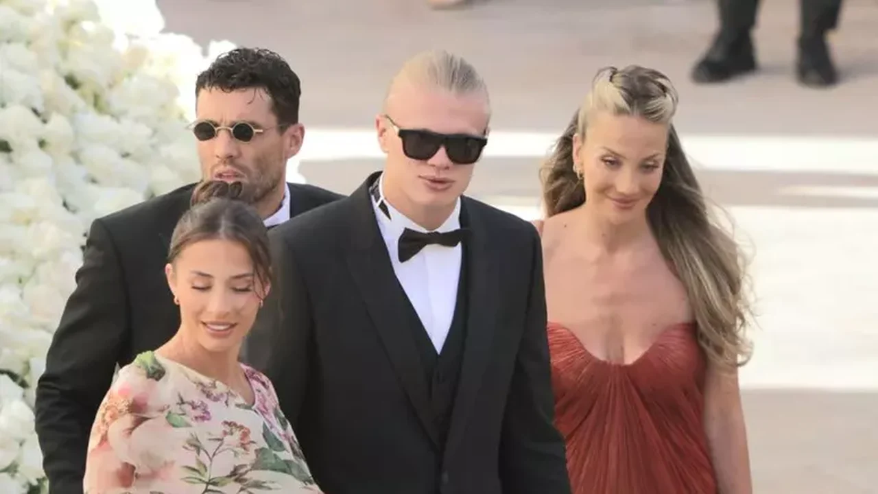 Haaland comanda remada viking no casamento de Donnarumma
