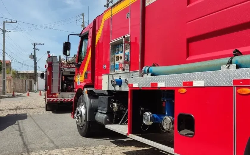 Incêndio de grandes proporções atinge caminhão na BR-316 em Rio Largo